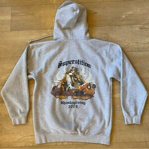 Y2K Superstition OHV CA off-road Graphic Hoodie grey sz small Thanksgiving 2005